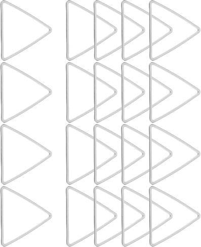 uxcell 50 Pcs Triangle Earring Beading Hoop, 15x13mm Open Beading Hoop Beading Hoop Rings Earring Finding Hoop for Jewelry Making DIY Earring Necklace Crafts, Silver Tone in Kuwait