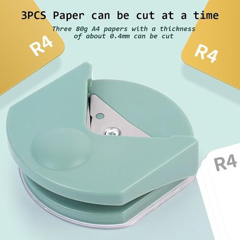 ZAAWUUT Mini Corner Rounder Paper Punch R4 Fillet Cutter,DIY Craft Machine Paper Trimmer Card Photo Corner Cutter, Office School Photo Studio Supplies (Green) in Kuwait