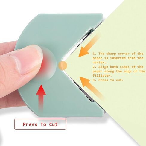 ZAAWUUT Mini Corner Rounder Paper Punch R4 Fillet Cutter,DIY Craft Machine Paper Trimmer Card Photo Corner Cutter, Office School Photo Studio Supplies (Green) in Kuwait