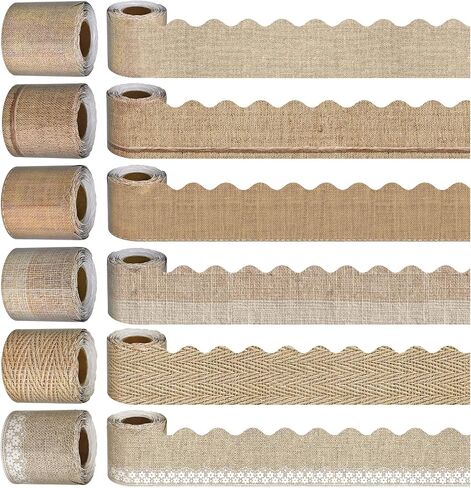 Decorative Spring Bulletin Board Borders Set – 6 Rolls 196.8 Ft Colorful Classroom Trim – Math Theme Inspired Trim for Home, Classroom, Office & School Decor - Teacher Decor, Wall & Supplies in Saudi Arabia