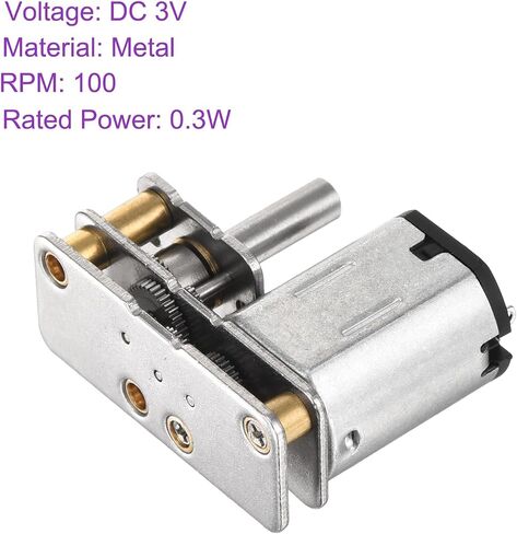 DMiotech 3V 100RPM Rated Torque 1.8 Output Shaft Length 10mm Micro DC Speed Reduction Motor Mini Metal Gearbox Motor for RC Car Robot Model DIY RC Toys Engine in Kuwait
