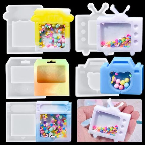 iSuperb Shaker Resin Molds Quicksand Silicone Molds Epoxy Casting Mold Resin Shaker Mold for Charms Pendant Jewelry Keychain Decoration DIY Craft Making in Saudi Arabia
