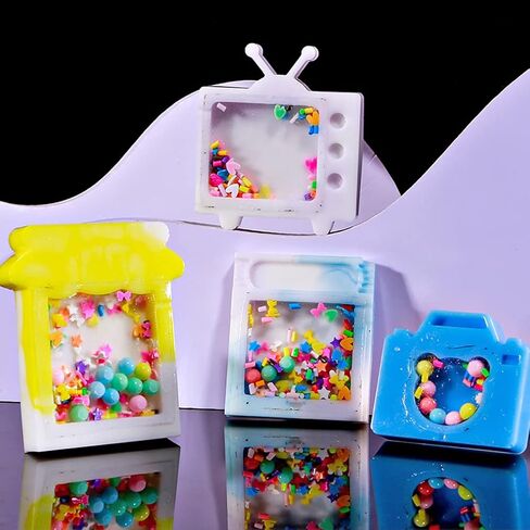 iSuperb Shaker Resin Molds Quicksand Silicone Molds Epoxy Casting Mold Resin Shaker Mold for Charms Pendant Jewelry Keychain Decoration DIY Craft Making in Saudi Arabia