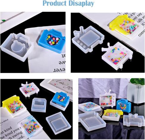 iSuperb Shaker Resin Molds Quicksand Silicone Molds Epoxy Casting Mold Resin Shaker Mold for Charms Pendant Jewelry Keychain Decoration DIY Craft Making in Saudi Arabia