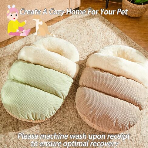 Cat Bed - Pet Slipper Cave Bed for Indoor Cats and Small Dogs, Self Warming, Cozy & Soft Plush, Anti-Slip & Durable, Washable for Kittens and Puppies Under 15 lbs (24"x16", M, Light Brown) in Saudi Arabia