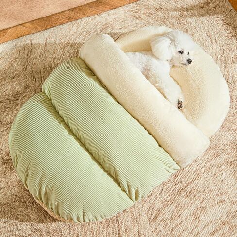 Cat Bed - Pet Slipper Cave Bed for Indoor Cats and Small Dogs, Self Warming, Cozy & Soft Plush, Anti-Slip & Durable, Washable for Kittens and Puppies Under 15 lbs (24"x16", M, Light Brown) in Saudi Arabia