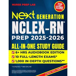 الجيل التالي من NCLEX-RN® PREP: دليل NCLEX-RN® خالي من الإجهاد: 6+HRS AudioBook ، 10 اختبارات كاملة الطول ، 1000 أسئلة جديدة للقطط ، ذاكرة ... ونصائح عقلية لتصبح RN Fast!