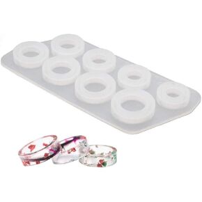 szecl 8pcs/قوالب السيليكون الحلقة المحددة لارتياح الايبوكسي أحجام متنوعة القالب في الولايات المتحدة الحجم 5-12 دائرة المجوهر
