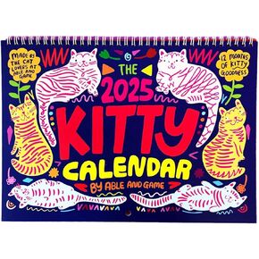 2025 Cat Calendar, Cute Cats Wall Calendar, 12 Monthly Cat Themed Calendar, 2025 Cat Wall Calendar Funny, New Year Christmas Gifts for Cat Lovers