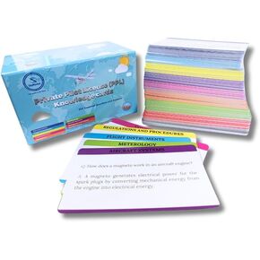 بطاقات فلاش تجريبية خاصة - 265 دليل دراسة الطالب التعزيز للطلاب للمساعدة في إعداد FAA PPL Test Prep. ضرورية لإجراء الفحوصات المكتوبة والكتابة والفم
