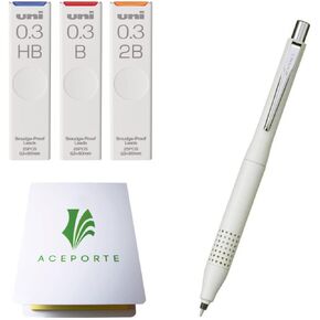 KURU TOGA Advance Upgrade Model 0.3mm Ivory body + HB/B/2B Refills, Sticky Notes Value Set