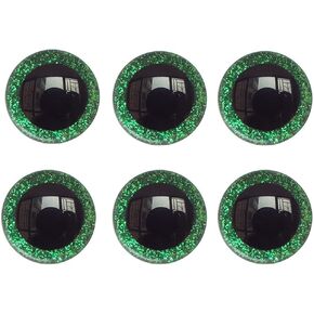 50 pcs 12mm glitter safety safety seys premium almium alway entery for doll teddy bear toy diy make (Green)