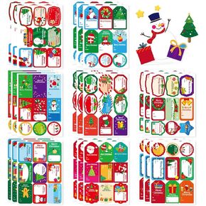 432pcs علامات هدايا عيد الميلاد ، ملصقات عيد الميلاد للأظرف ， ملصقات ملصقات عيد الميلاد ، علامات الهدايا لعيد الميلاد ، هدية عيد الميلاد