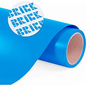 SISER BRICK 600 TRANDANT VINYL ، 19.6 "× 1 قدم (أزرق فلوريسنت) - متوافق مع SISER ROMEO/JULIET وغيرها من قواطع المهنية أو الحرفية - 3D HTV - CPSIA معتمد