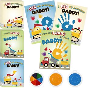 Amsoingspark 33 PCS DIY DIY DAID'S DAY'S CRAFT KIT PADS FACS FAR KIDS FARKING THE BADES مع منصات طوابع مستديرة DIY هدايا حرفية من طفل إلى أب لمشاريع فنية أنشطة الفصول الدراسية (أفضل موضوع أبي)
