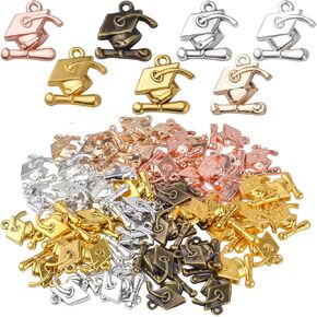 Bronagrand 70PCS CARTUATION CAP Charm Pendants alloy reguate charm charm مع سحر التخرج من قلادة الدبلوم لصنع قلادة وصياغة مجوهرات DIY