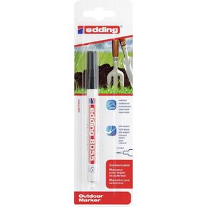 Edding 8055 Outdoor Marker - Zwart - 1 Verfstift - Ronde Punt 1-2 مم - Dekking Hoge ، مقاوم للماء - Buiten Verfstift Pen - Voor Markeren Van Objecten ، Vuilnisbakken ، KindersPeelgoed