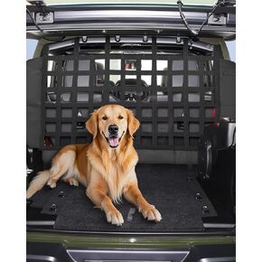 Vevor Dog Car Barrier ، شبكة حيوانات أليف شبكي لشركة Jeep Wrangler JK 2007-2017 JL 20018-2024 ، حاجز الحيوانات الأليفة يتوافق مع منطقة شحن المقعد الخلفي ، وشبكة البوليستر المقاومة للدموع ، وسهلة التثبيت ، سهلة التثبيت