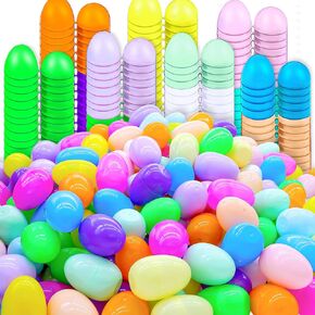 100 PCS بيض عيد الفصح البلاستيكي ، انهيار البيض الملون ، حزب الفصح الحزب ، حشو سلة ، حشو ، هدايا ، يعامل ، لوازم جائزة الفصول الدراسية