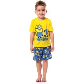 INTIMO Despicable Me Boys' Movie Minions 1 In A Minion Sleep Pajama Set Shorts