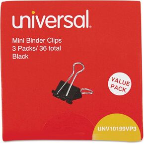 حزمة قيمة مقطع الموثق العالمي ، Mini ، Black/Silver ، 36/Box