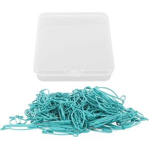 100pcs لطيف الأسماك على شكل سماء الورق الأزرق مقاطع مقاومة للصدأ مجموعة متعددة الأغراض المكتب المدرسي المنزلي