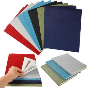 12pcs book قطعة قماش لربط الكتب ، 14 × 10 "6 ألوان مواد ربط الكتب السطحية والورق المدعومة من الورق ، نسيج ملزم لأغطية DIY ، لا متوترة ، مسبقا وجاهزة للاستخدام (أ)