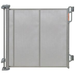 33.5" Strong Retractable Baby Safety Gate/Mesh Dog Gate, Suitable for Indoor and Outdoor Use, Extends to 55" Wide, Gray
