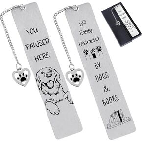 Funny Dog Bookmark Gift - 2PCS Dog Mom Gifts Dog Lovers Gifts for Women Cute Gift for Dog Owner Dog Themed Gifts for Pet Owners Unique Birthday Thanksgiving Christmas Valentine Gifts