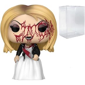 POP Bride of Chucky - Bloody Tiffany Exclusive Funko Vinyl Figure (Bundled with Compatible Box Protector Case), Multicolor, 3.75 inches