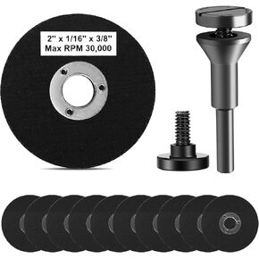 SI FANG 10 عبوات 2 بوصة من مطحنة القالب قطع العجلات قرص قطع معدني صغير 2 بوصة × 1/16 بوصة × 3/8 بوصة عجلات قطع أربور لأداة قطع طاحونة الزوايا المعدنية والفولاذ المقاوم للصدأ أداة دوارة ملحق الحفر in Kuwait