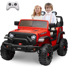 2 مقاعد ركوب على سيارة جيب ، 24V/7AH Kids Battery Butule Meanicles w/Parent Remote Control ، 2x200W محرك قوي ، Safty Balt ، LED Light ، Jeep 4 Power Wheels كهدية للفتيات والفتيان ، والوردي ، الوردي