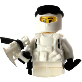 Battle Brick 1.6 بوصة طويلة مخصصة القوات الخاصة Winter Commando Custom Minifigure | minifig العسكرية الحقيقية | تعبئتها في الولايات المتحدة | هدية رائعة للأعمار 10+ للبالغين afol