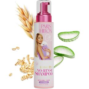 Paris Hilton Pet Pet Diconic Lavender رائحة شامبو الكلاب بدون شطف ، غسل الكلاب بدون ماء ، hypoallergenic ، 280 مل-نظيفة سريعة للكلاب ، سهلة الاستمالة ، لا شطف مطلوب