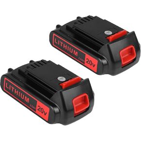 KINGTIANLE 2.5Ah 20V Max Lithium Battery Replacement for Black and Decker 20V Lithium Battery LED Indicator LBXR20 LBXR20-OPE LB20 LBX20 LBX4020 LB2X4020 Cordless Tools Batteries