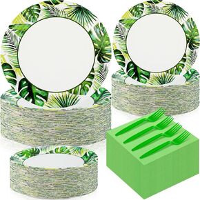 Havawish 240 PCS Summer Hawaii Paper Tableware Napkins Beach Party Supplies 9 '' 'Plates Complates 7' 'Paper Snack Paper for Kids Birthday Beach Party ، Serves 60 (Multicolor ، Hawaii)