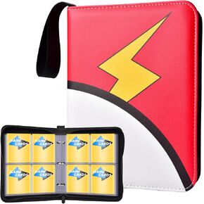 Card Binder 4 Pocket, 440 Pockets Baseball & Trading Card Binder with Zipper, Portable Collector Card Album Storage Organizer for Sports Cards, Game Cards, Gifts for Kids