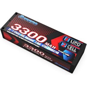 Amoril 2S 3300MAH Lipo Battery Pack 7.4V 25C مع XT60 CLOP لسيارة RC والشاحنة (1 جهاز كمبيوتر)