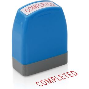 طابع مكتب ذاتي ، Red Ink Office Stamps Clear & Dispressions Business Stamp (Blue)