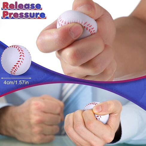 MTLEE Baseball Party Favors - 36 Pieces Set Includes 12 Paper Bags, 12 Silicone Bracelets, 12 Mini Foam Baseballs in Saudi Arabia