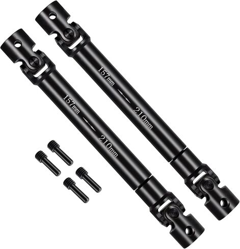 Steel Front&Rear Drive Shaft Set 92-107mm 2Pcs for Axial SCX6 Upgrade Jeep Wrangler Trail Honcho 1/6 RC Crawler Car in Saudi Arabia