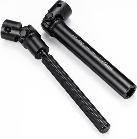 Steel Front&Rear Drive Shaft Set 92-107mm 2Pcs for Axial SCX6 Upgrade Jeep Wrangler Trail Honcho 1/6 RC Crawler Car in Saudi Arabia