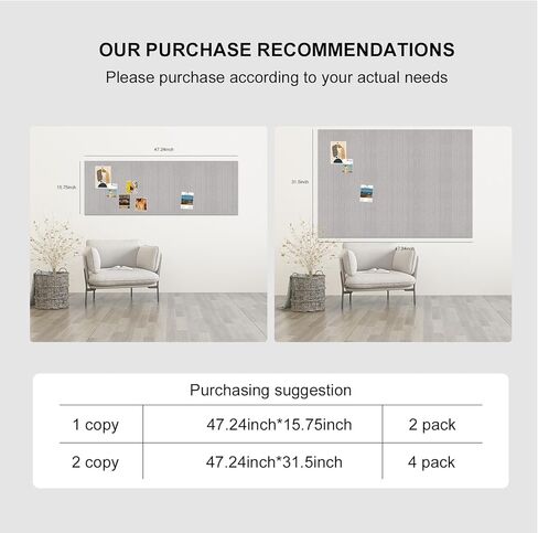 Camel Felt Board Alternative to Cork Board - Panel Strips for Office Decor, Felt Tiles, Push Pin Organizer - 1 Piece 23"x31" (Light Grey) in Saudi Arabia