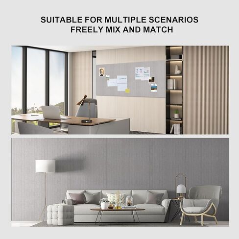 Camel Felt Board Alternative to Cork Board - Panel Strips for Office Decor, Felt Tiles, Push Pin Organizer - 1 Piece 23"x31" (Light Grey) in Saudi Arabia
