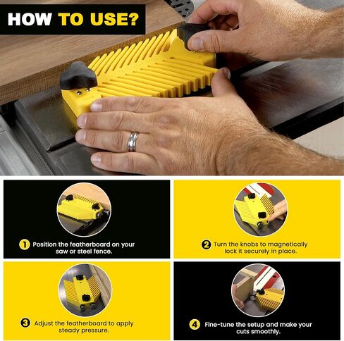Magswitch - 8110015 Table Featherboard Universal Model, Yellow in Saudi Arabia