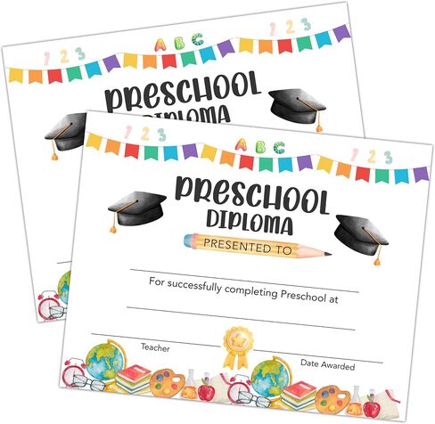 Outer Space Award Certificates, 25 Pcs School Certificates of Award, School Graduation Ceremony Certificate Award Gifts for Kids Children Students, Kindergarten Preschool Decorations Supplies -09 in Saudi Arabia