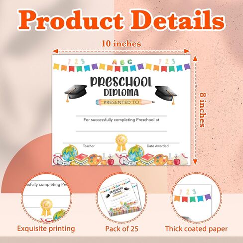 Outer Space Award Certificates, 25 Pcs School Certificates of Award, School Graduation Ceremony Certificate Award Gifts for Kids Children Students, Kindergarten Preschool Decorations Supplies -09 in Saudi Arabia