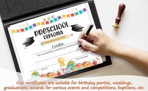 Outer Space Award Certificates, 25 Pcs School Certificates of Award, School Graduation Ceremony Certificate Award Gifts for Kids Children Students, Kindergarten Preschool Decorations Supplies -09 in Saudi Arabia