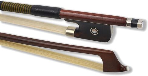 Braided Carbon Fiber Viola Bow 4/4 Ebony Frog with Natural Bow Hair Fleur de lis Inlay Well Balance Light in Kuwait