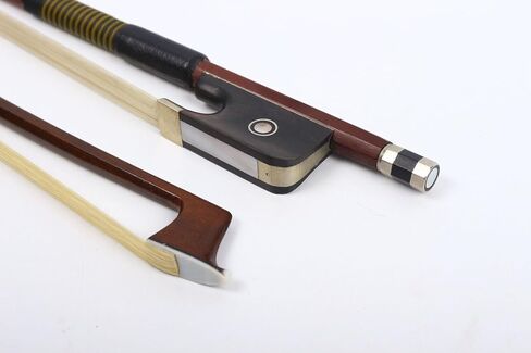 Braided Carbon Fiber Viola Bow 4/4 Ebony Frog with Natural Bow Hair Fleur de lis Inlay Well Balance Light in Kuwait